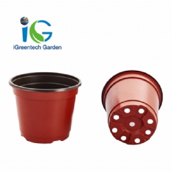 PP plastic double color flower pot for nursery plant